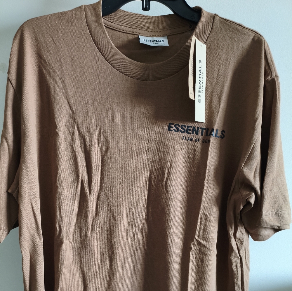 Essentials Fear Of God Brown T Shirt
